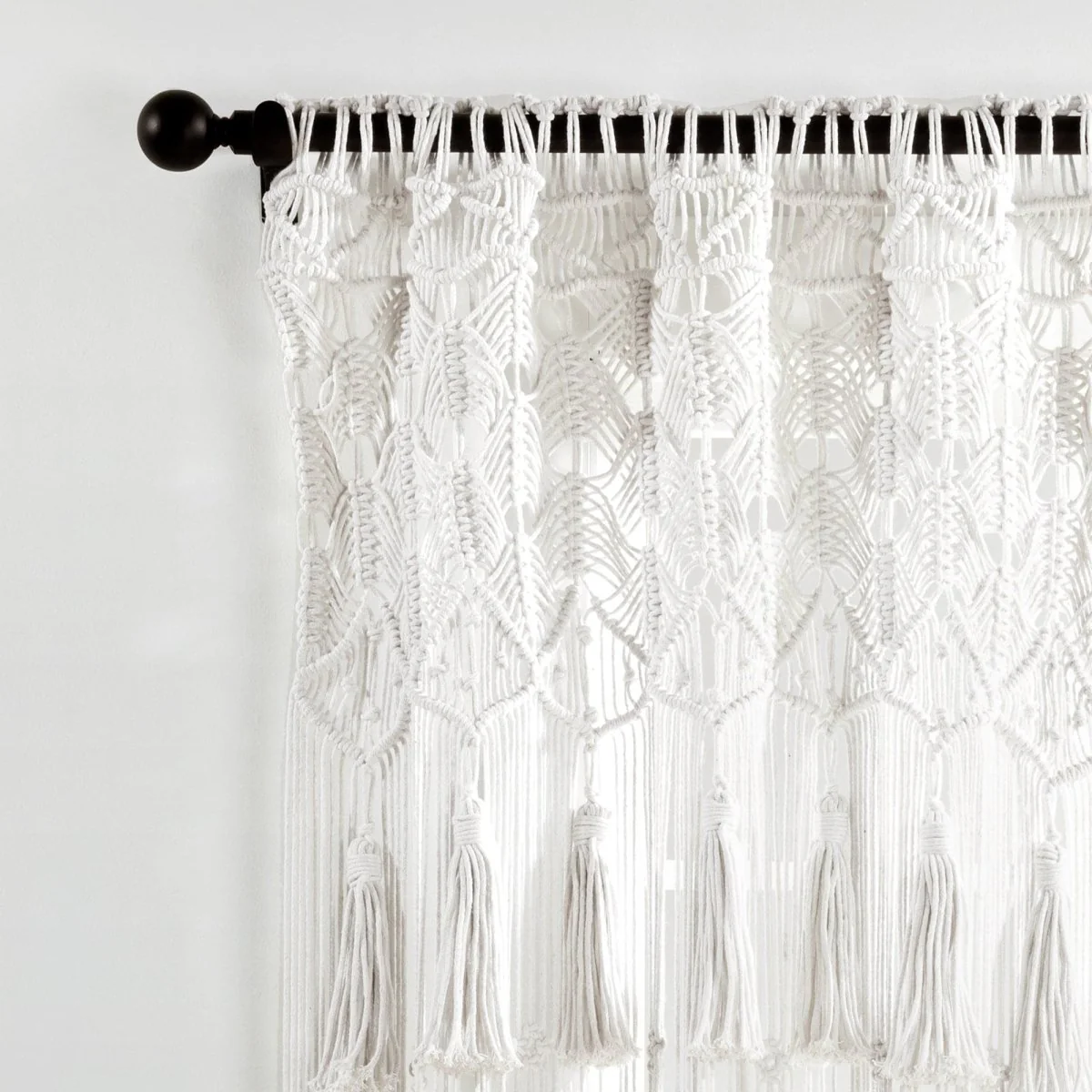 Boho Macrame Tassel Cotton Window Curtain - Image 17