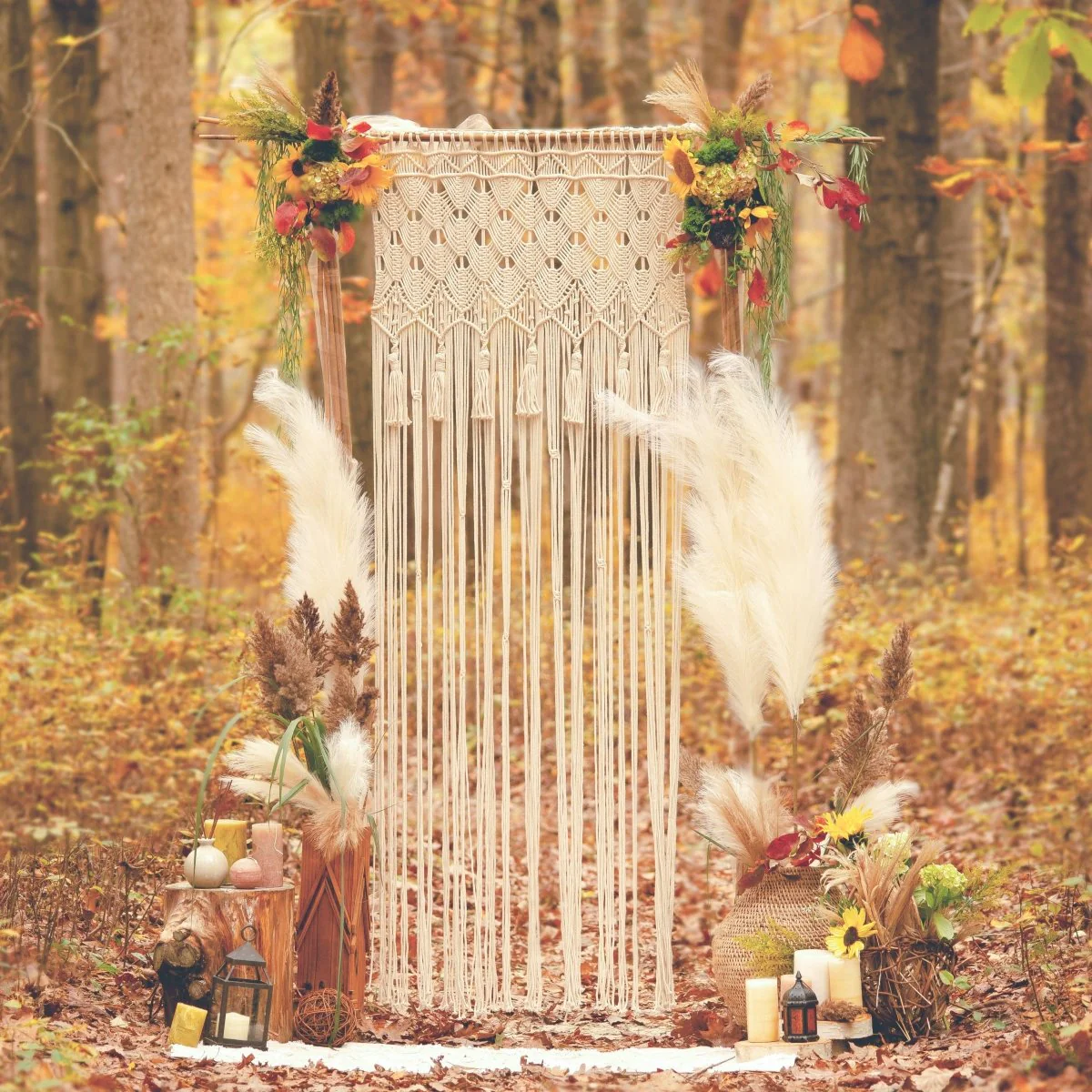 Boho Macrame Tassel Cotton Window Curtain - Image 22