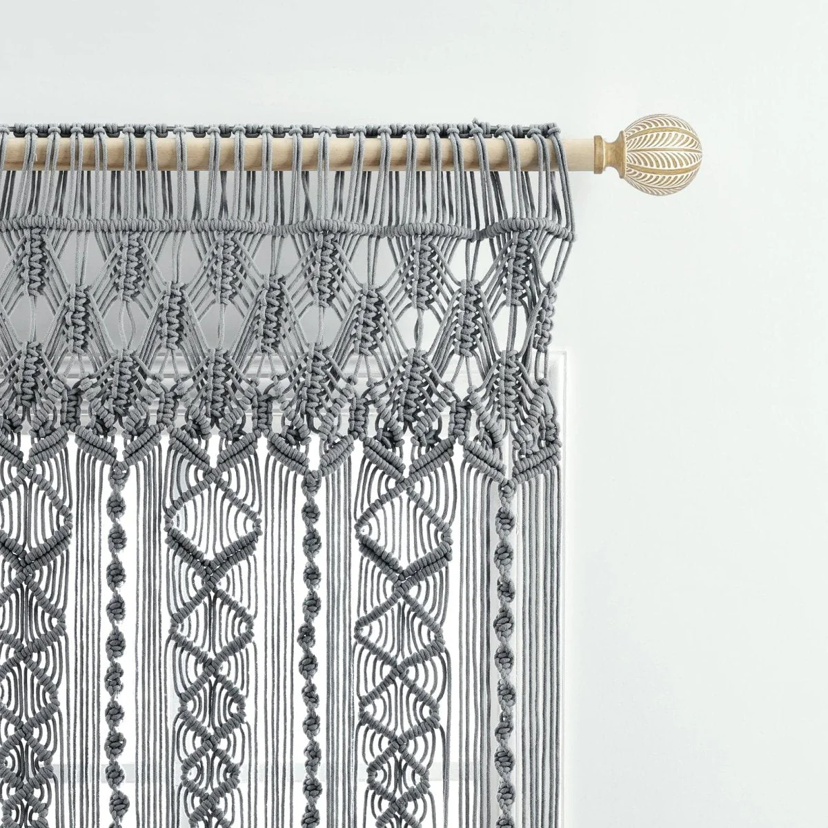Boho Macrame Textured Cotton Valance - Image 11