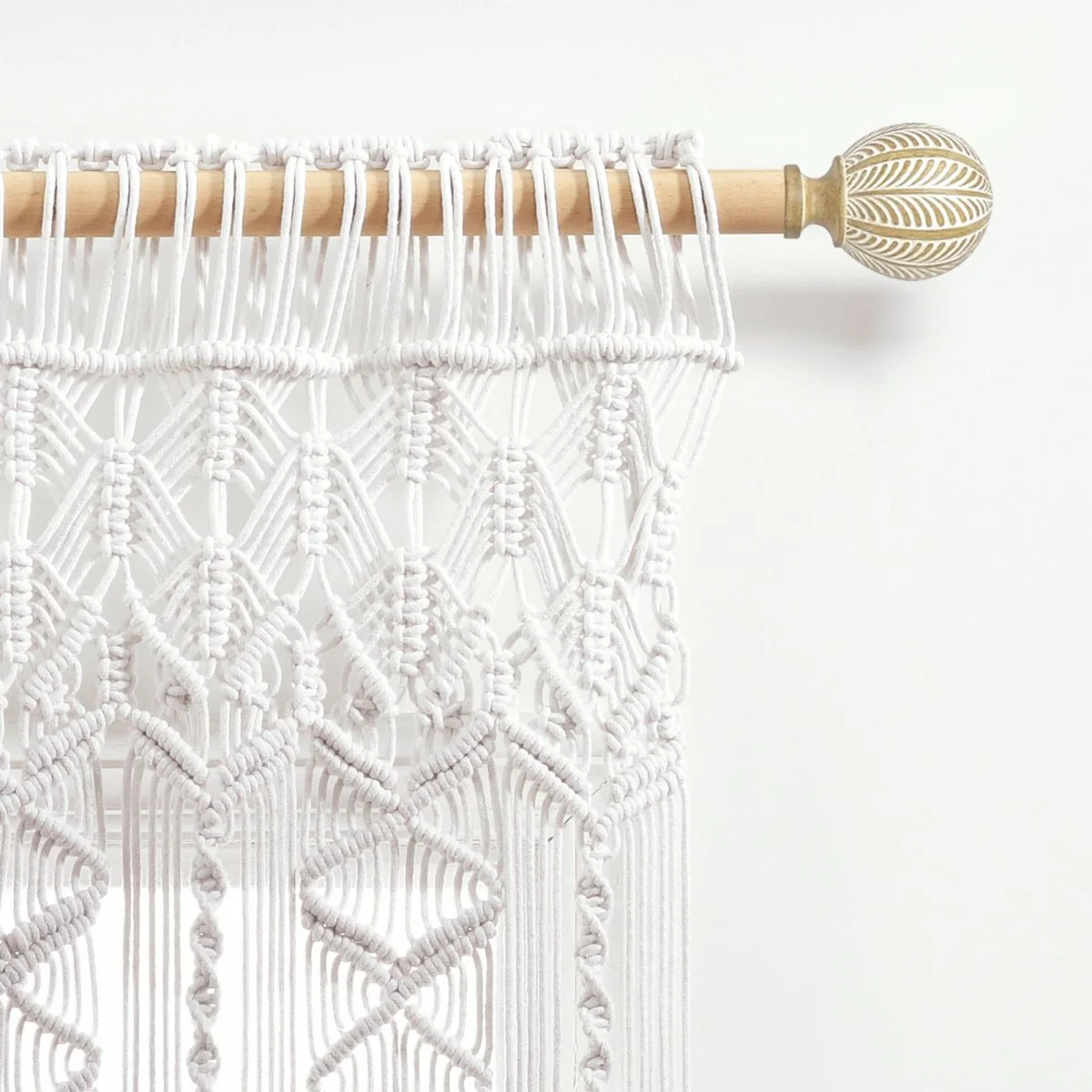 Boho Macrame Textured Cotton Valance - Image 12