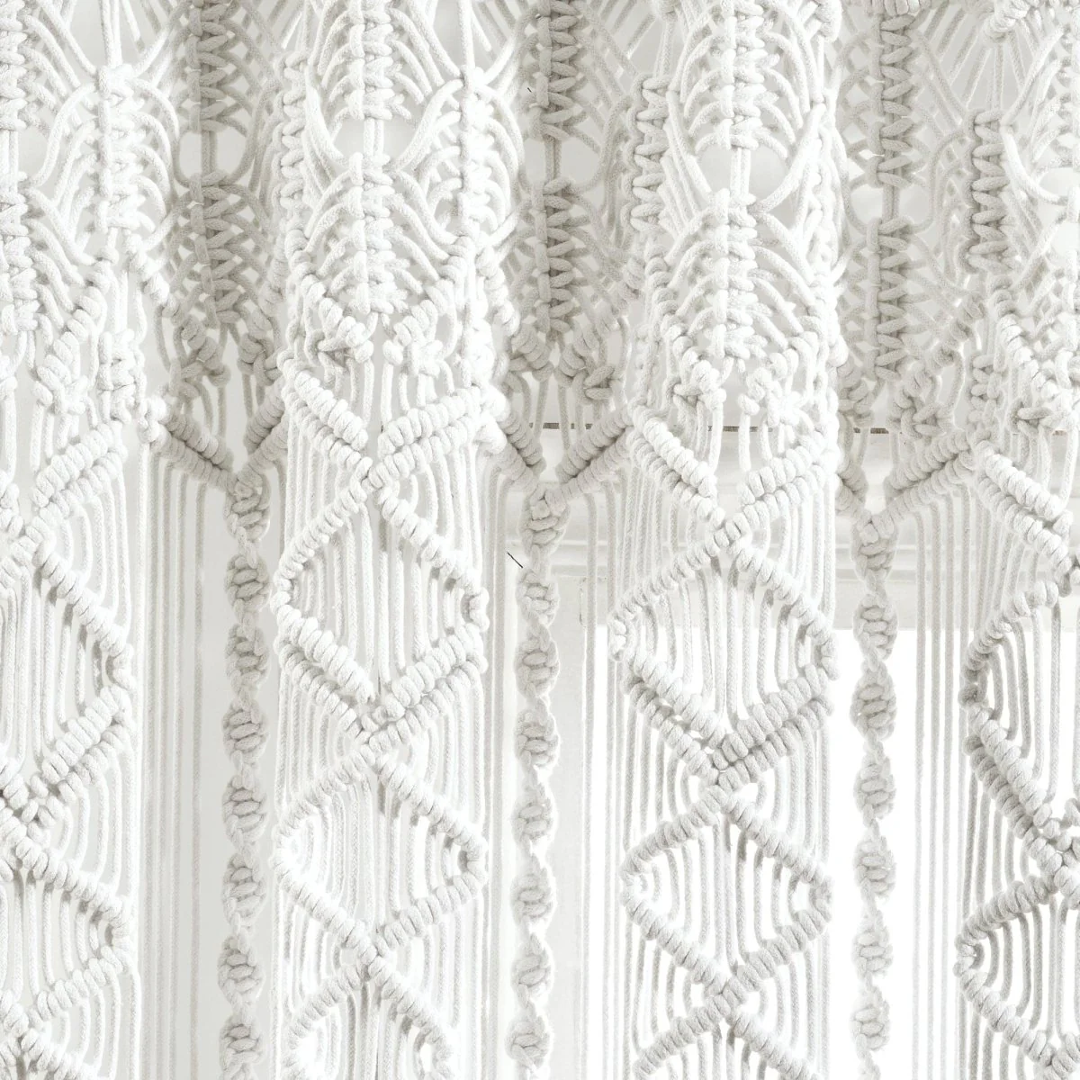 Boho Macrame Textured Cotton Valance - Image 14