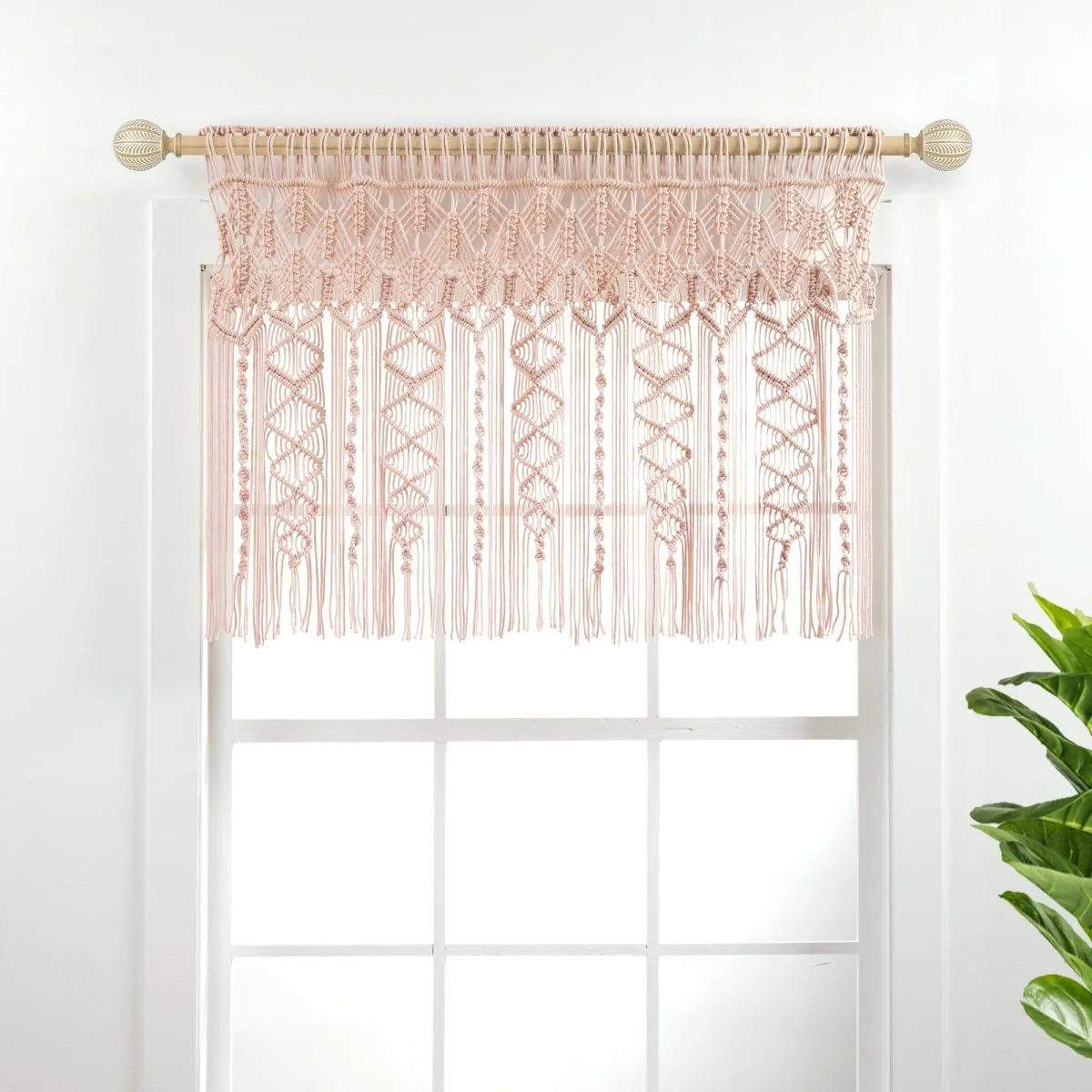 Boho Macrame Textured Cotton Valance - Image 20