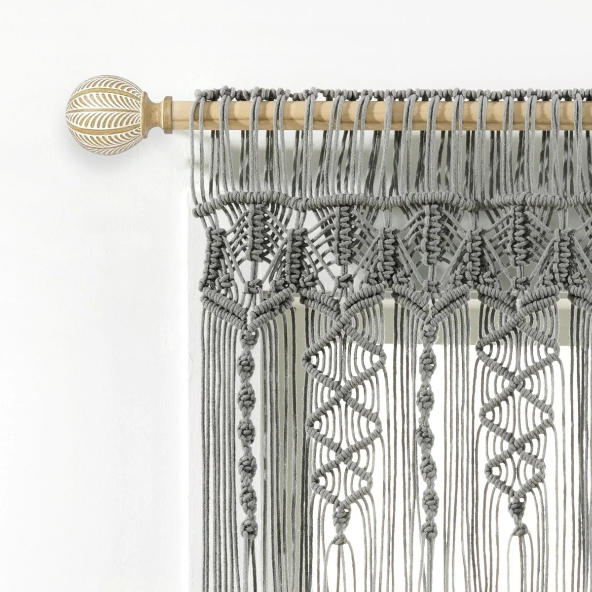 Boho Macrame Textured Cotton Valance - Image 31
