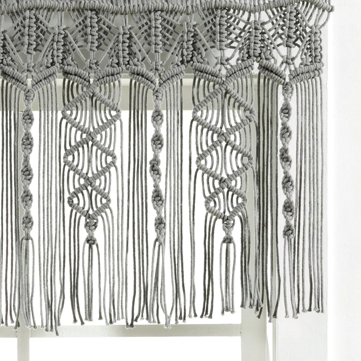 Boho Macrame Textured Cotton Valance - Image 33