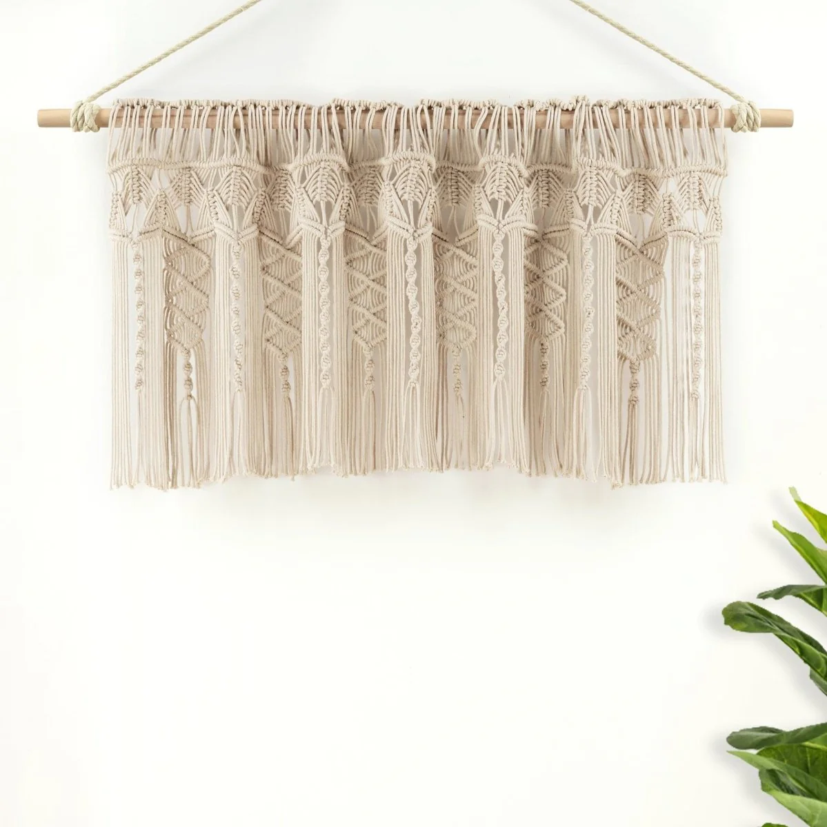 Boho Macrame Textured Cotton Valance - Image 34