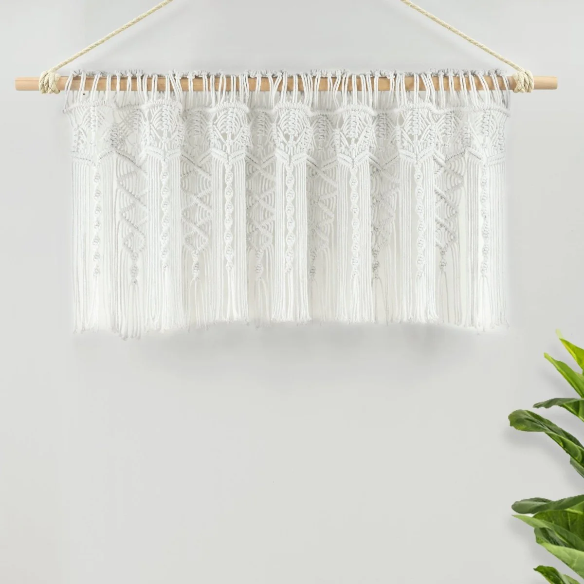 Boho Macrame Textured Cotton Valance - Image 38