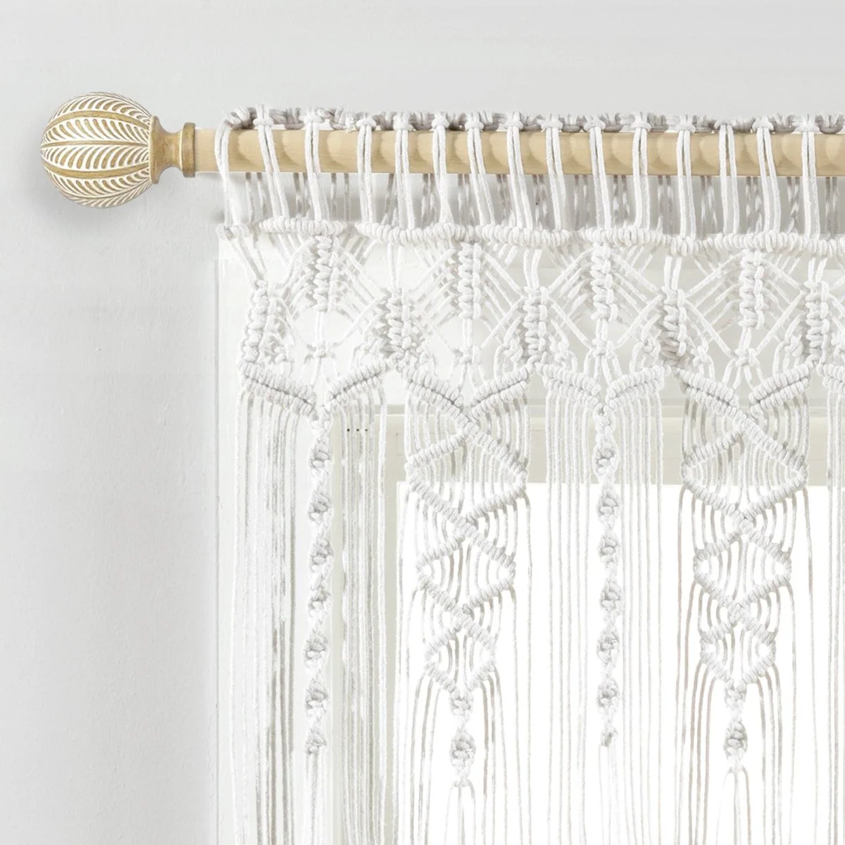 Boho Macrame Textured Cotton Valance - Image 39