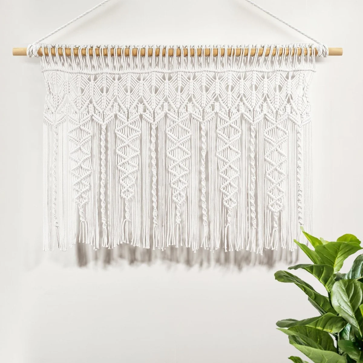 Boho Macrame Textured Cotton Valance - Image 8