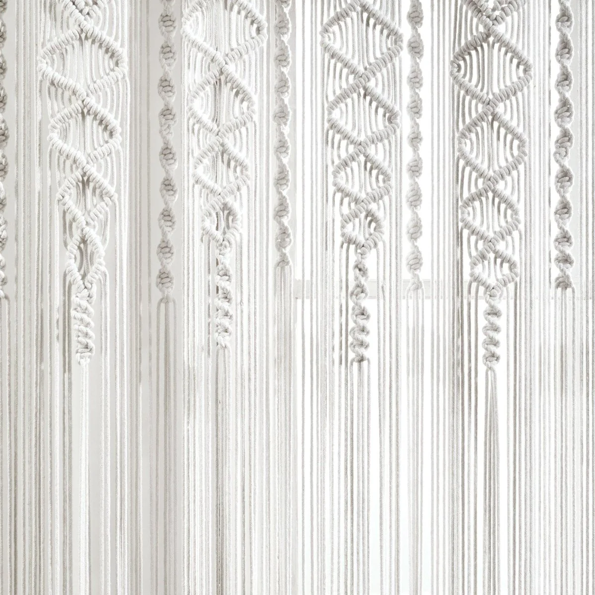 Boho Macrame Textured Cotton Window Curtain - Image 10