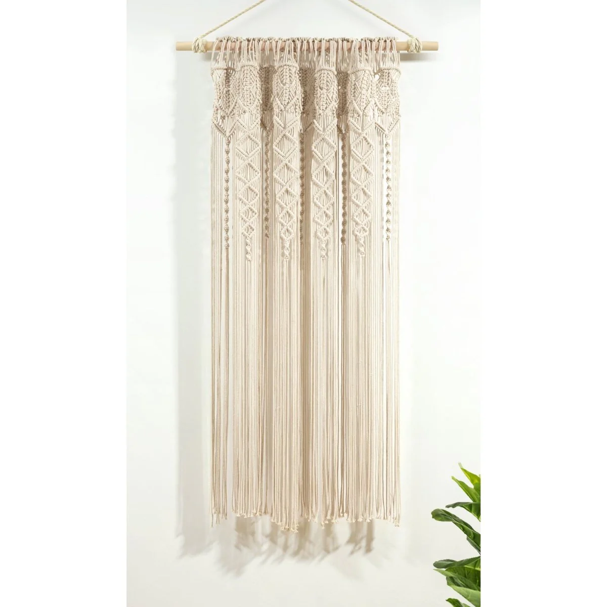 Boho Macrame Textured Cotton Window Curtain - Image 16