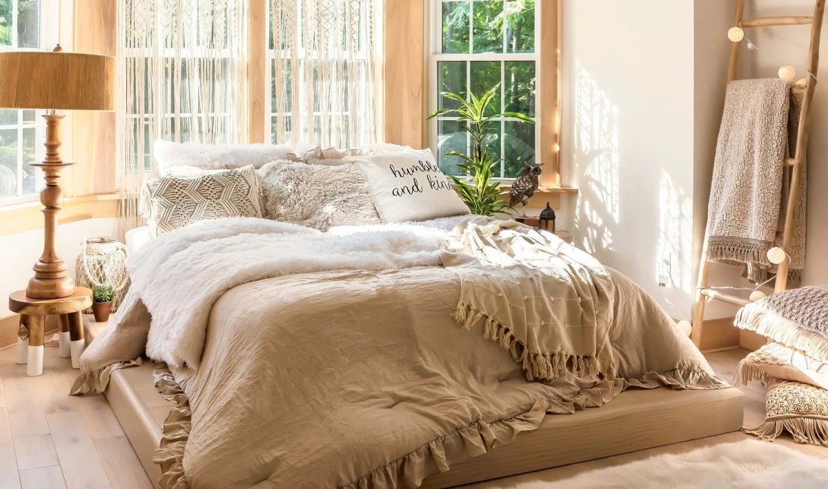 Boho Macrame Textured Cotton Window Curtain - Image 23