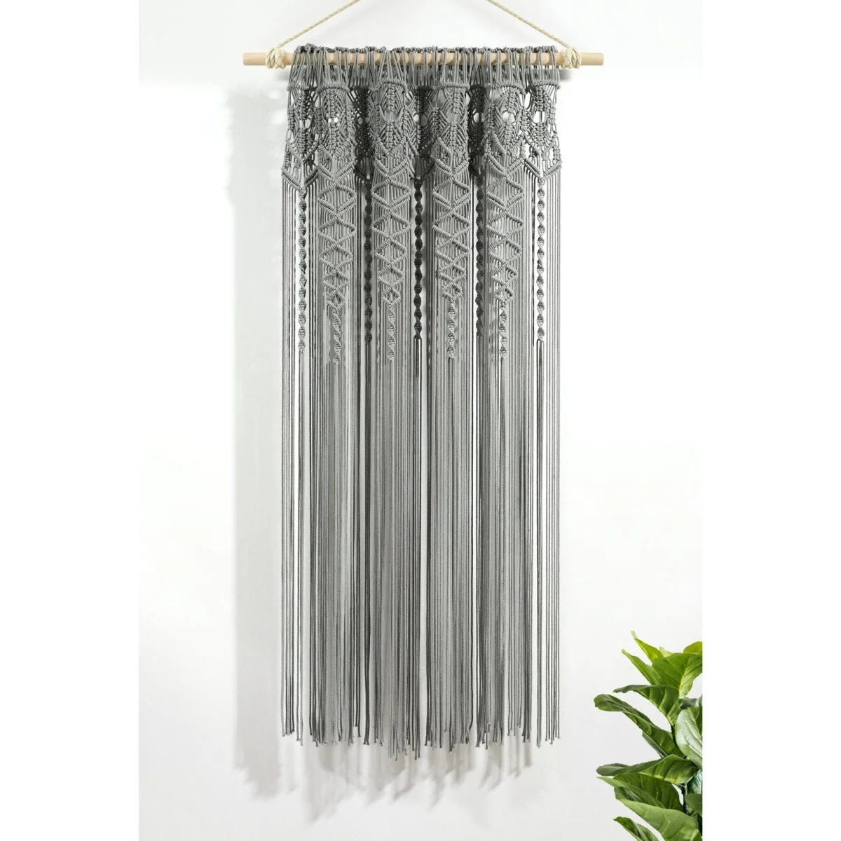 Boho Macrame Textured Cotton Window Curtain - Image 33