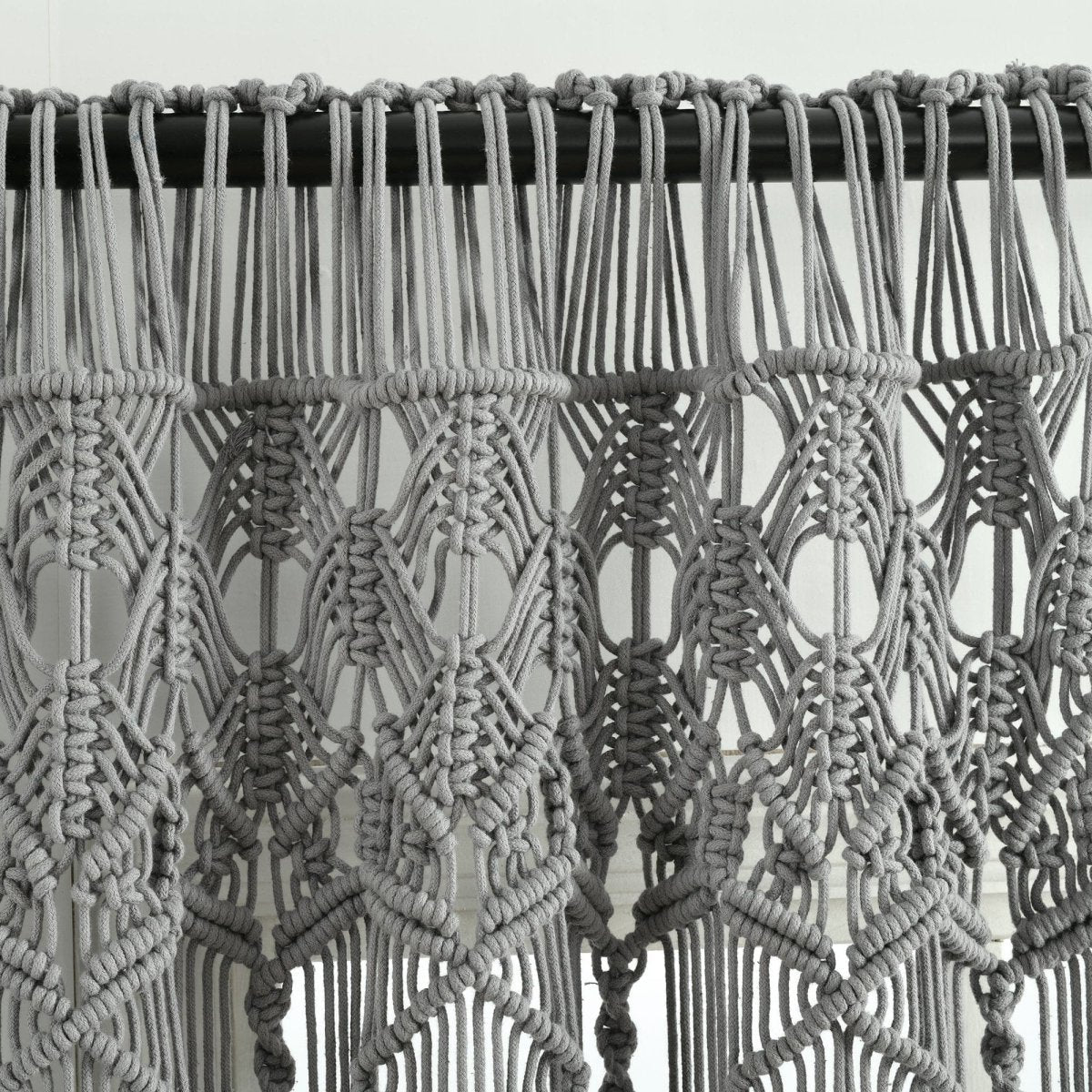 Boho Macrame Textured Cotton Window Curtain - Image 34