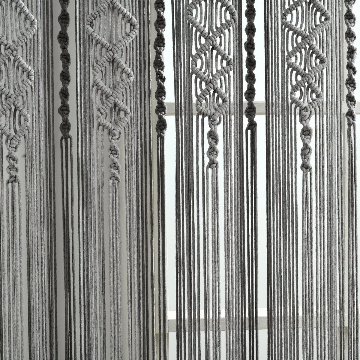 Boho Macrame Textured Cotton Window Curtain - Image 36