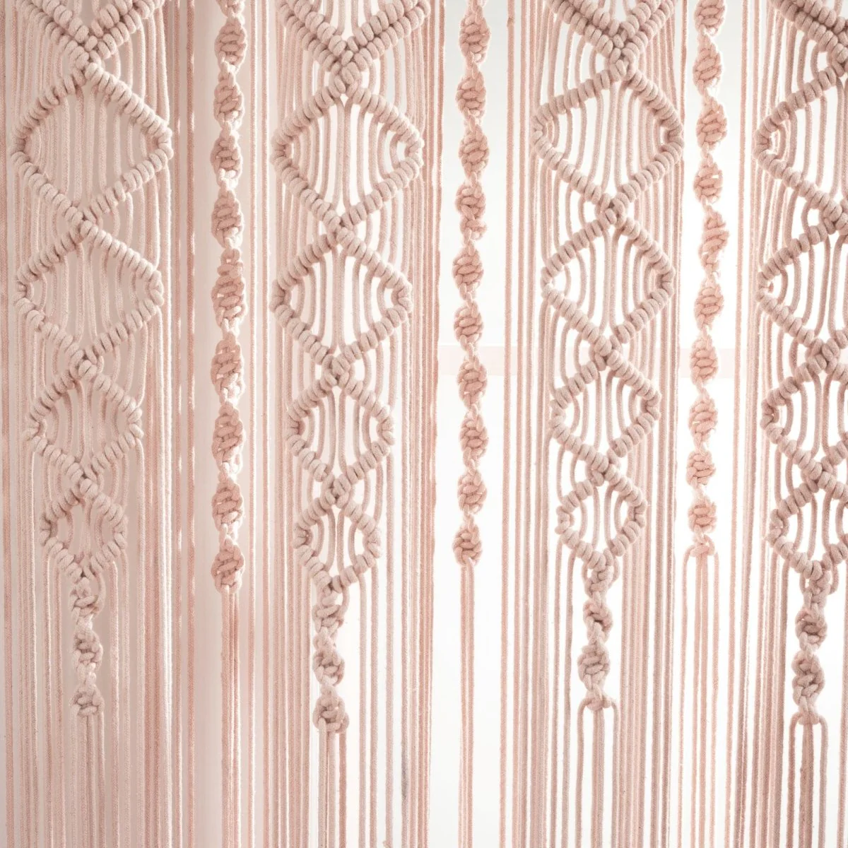Boho Macrame Textured Cotton Window Curtain - Image 46