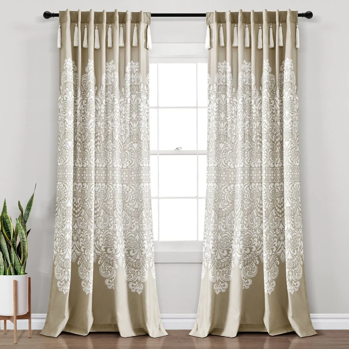 Boho Medallion Window Curtain Panel Set - Image 2