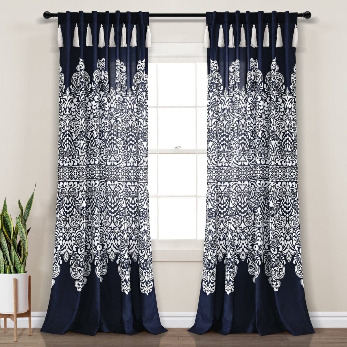 Boho Medallion Window Curtain Panel Set - Image 3
