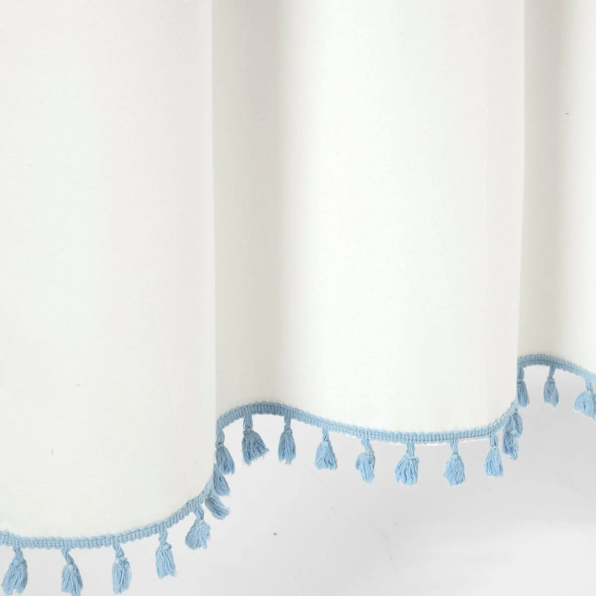 Boho Melora Tassel Yarn Dyed Recycled Cotton Blend Shower Curtain - Image 14