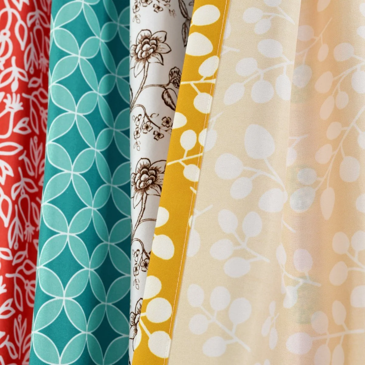 Boho Patch Window Curtain Panel Set - Image 5