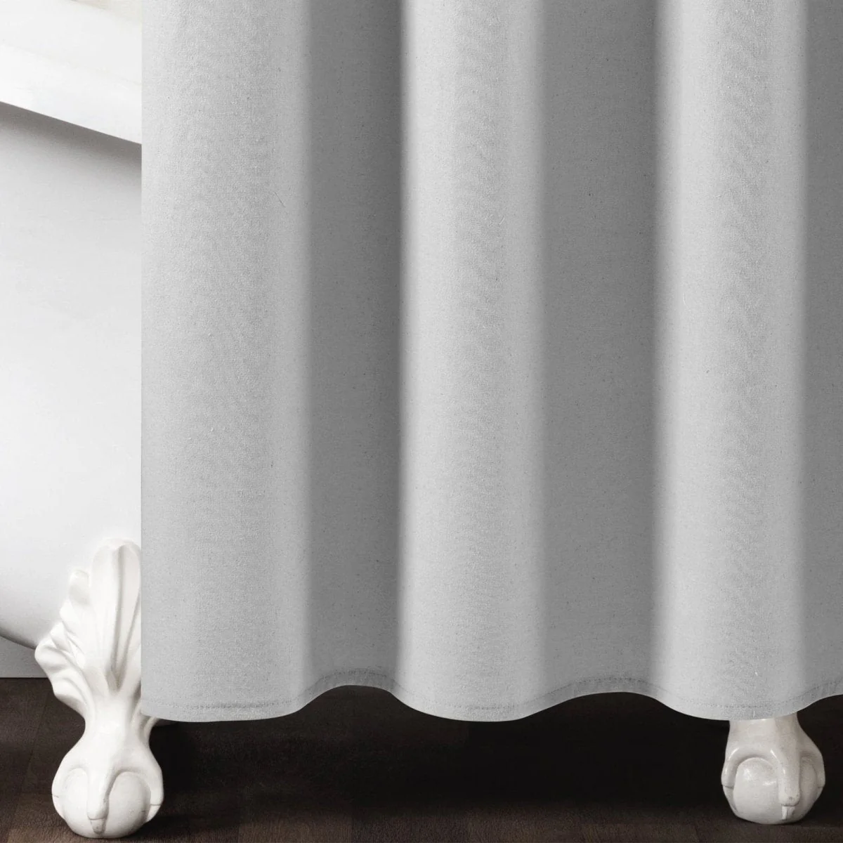 Boho Pom Pom Tassel Faux Linen Shower Curtain - Image 11