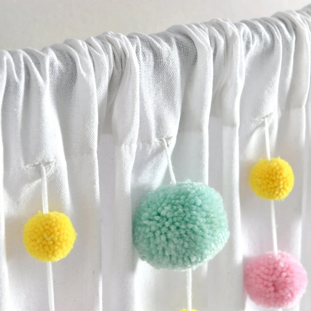 Boho Pom Pom Tassel Faux Linen Window Curtain Panel - Image 50
