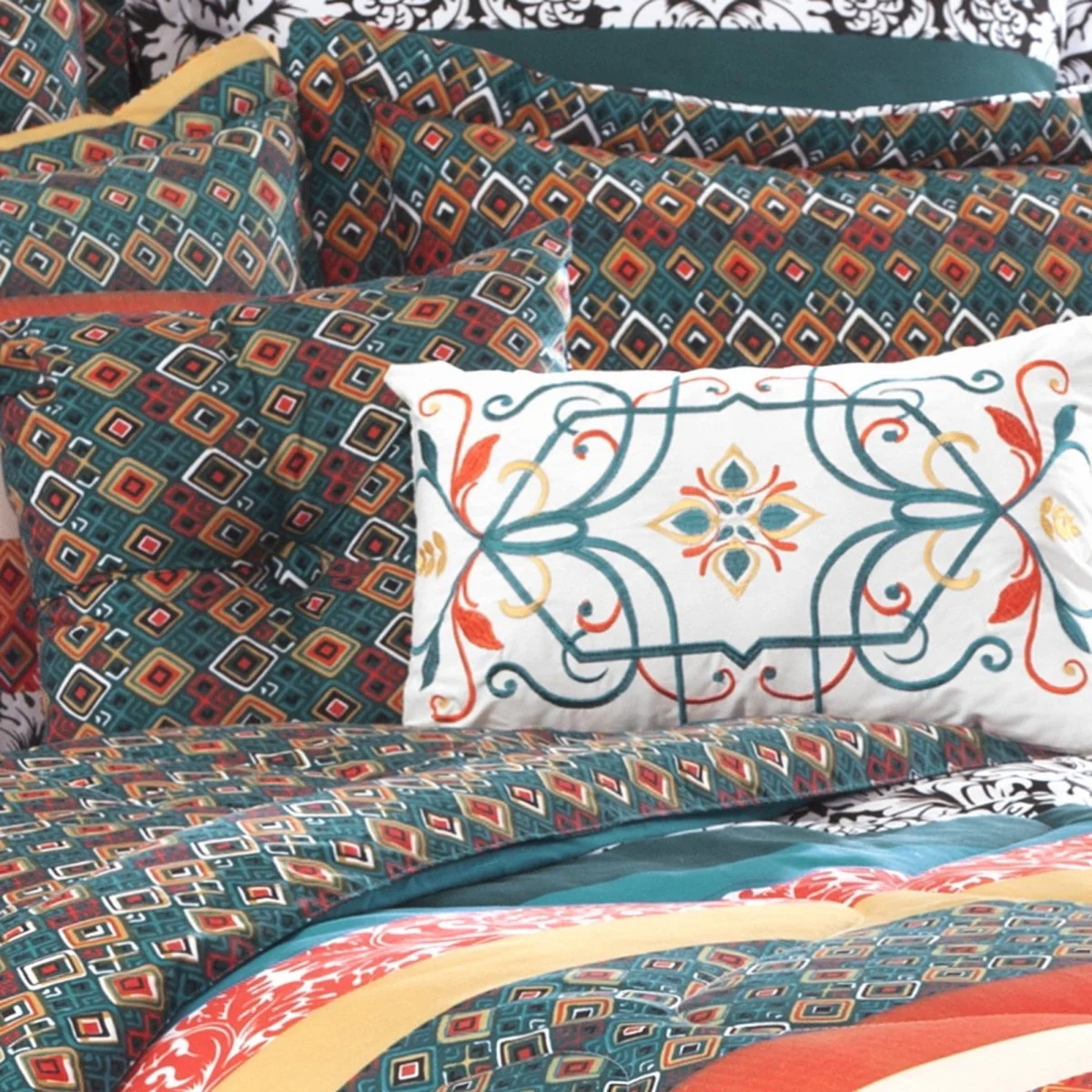 Boho Stripe 7 Piece Comforter Set - Image 3