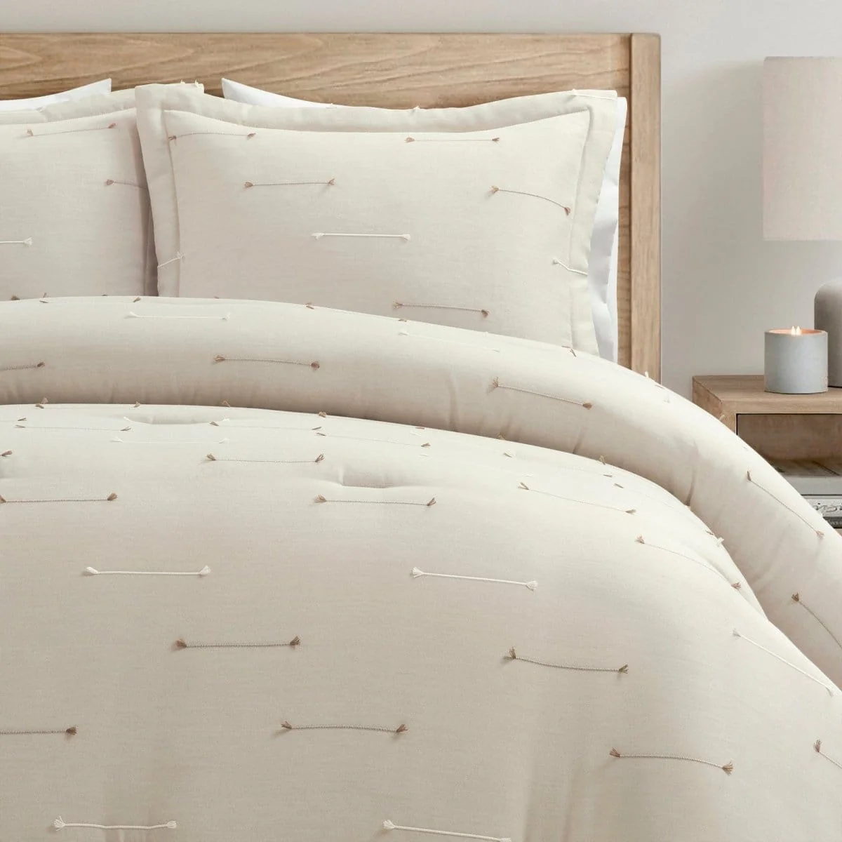Boho Stripe Clip Jacquard 3 Piece Comforter Set - Image 2