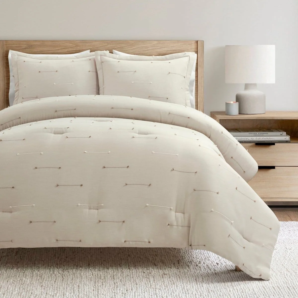 Boho Stripe Clip Jacquard 3 Piece Comforter Set - Image 6