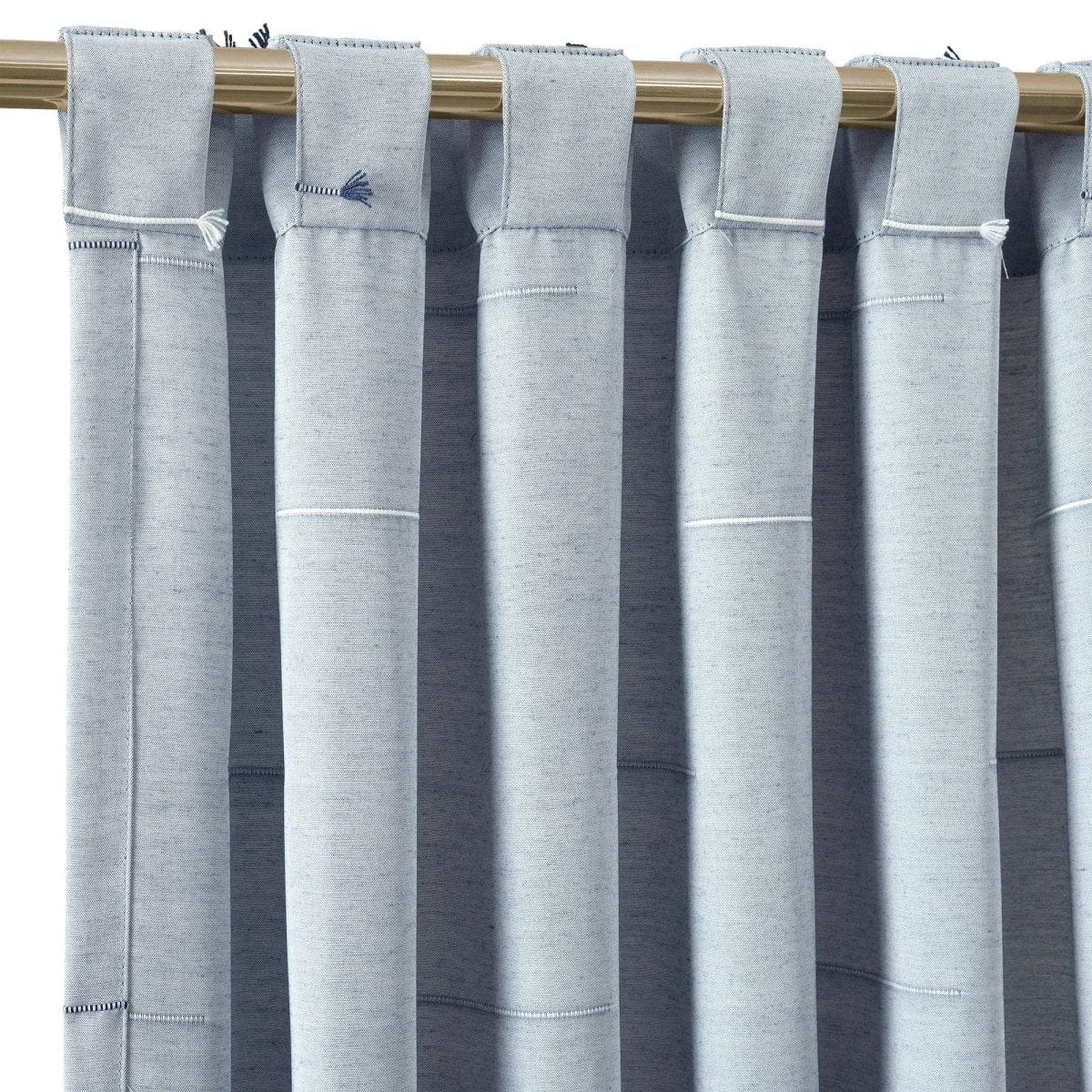 Boho Stripe Clip Jacquard Window Curtain Panel Set - Image 6