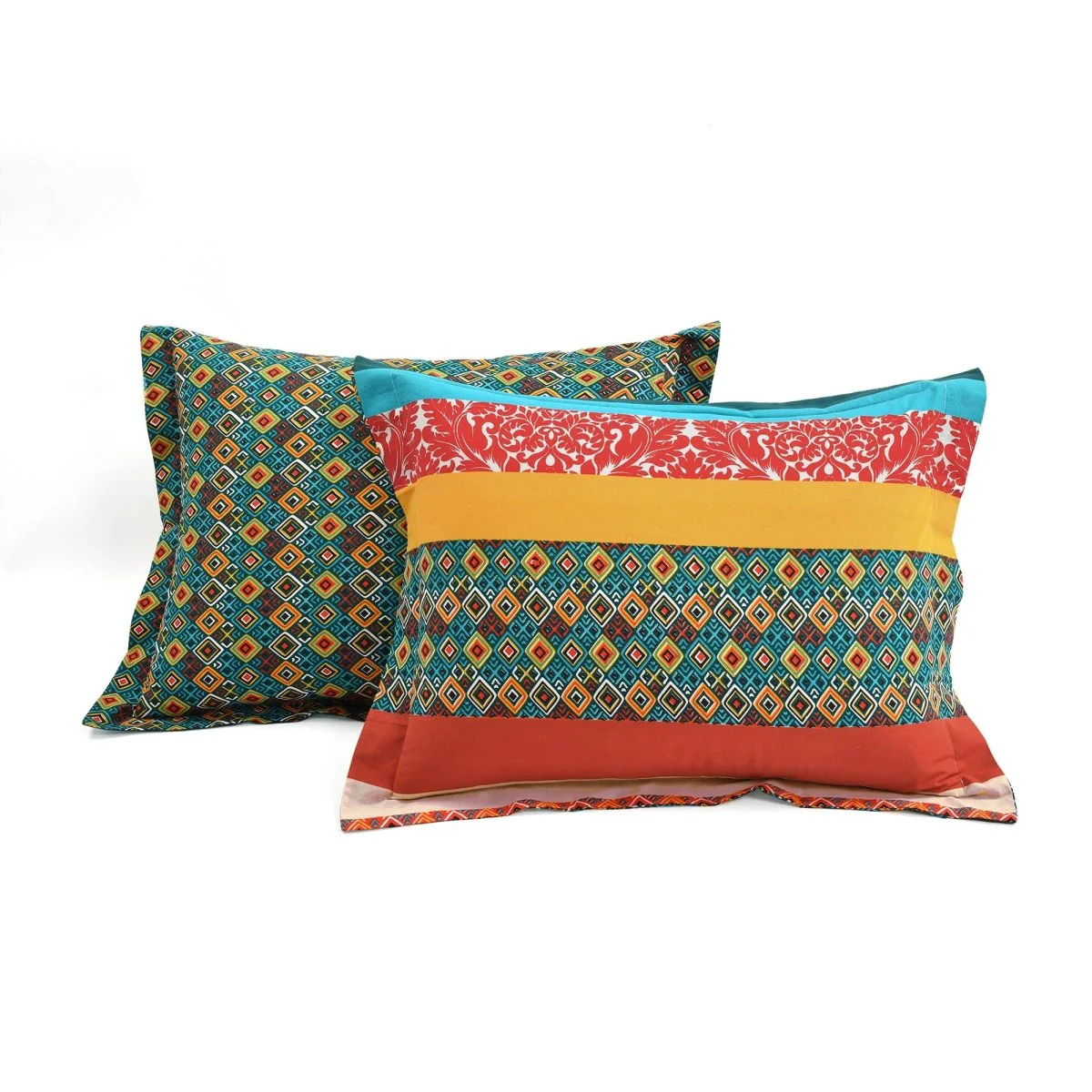Boho Stripe Cotton Reversible Duvet Cover Set - Image 9