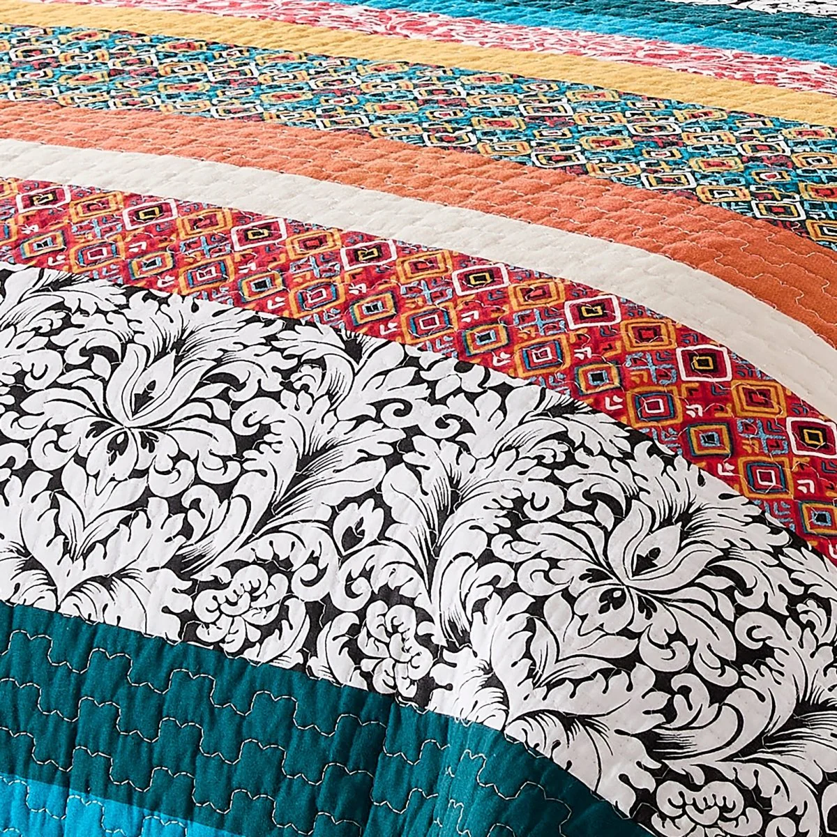Boho Stripe Quilt Set - Image 10