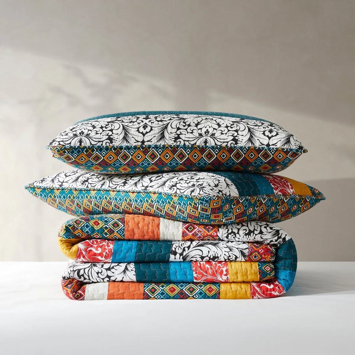 Boho Stripe Quilt Set - Image 14
