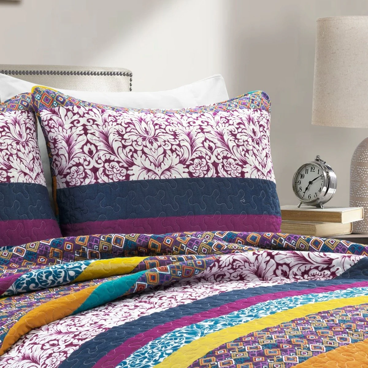 Boho Stripe Quilt Set - Image 17