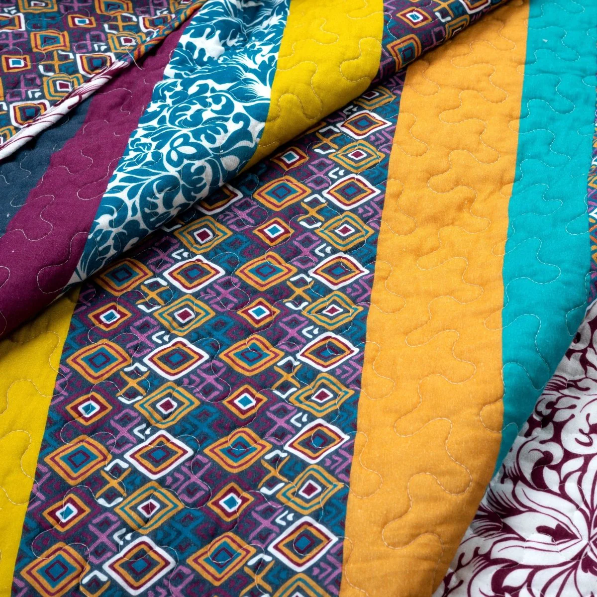 Boho Stripe Quilt Set - Image 18