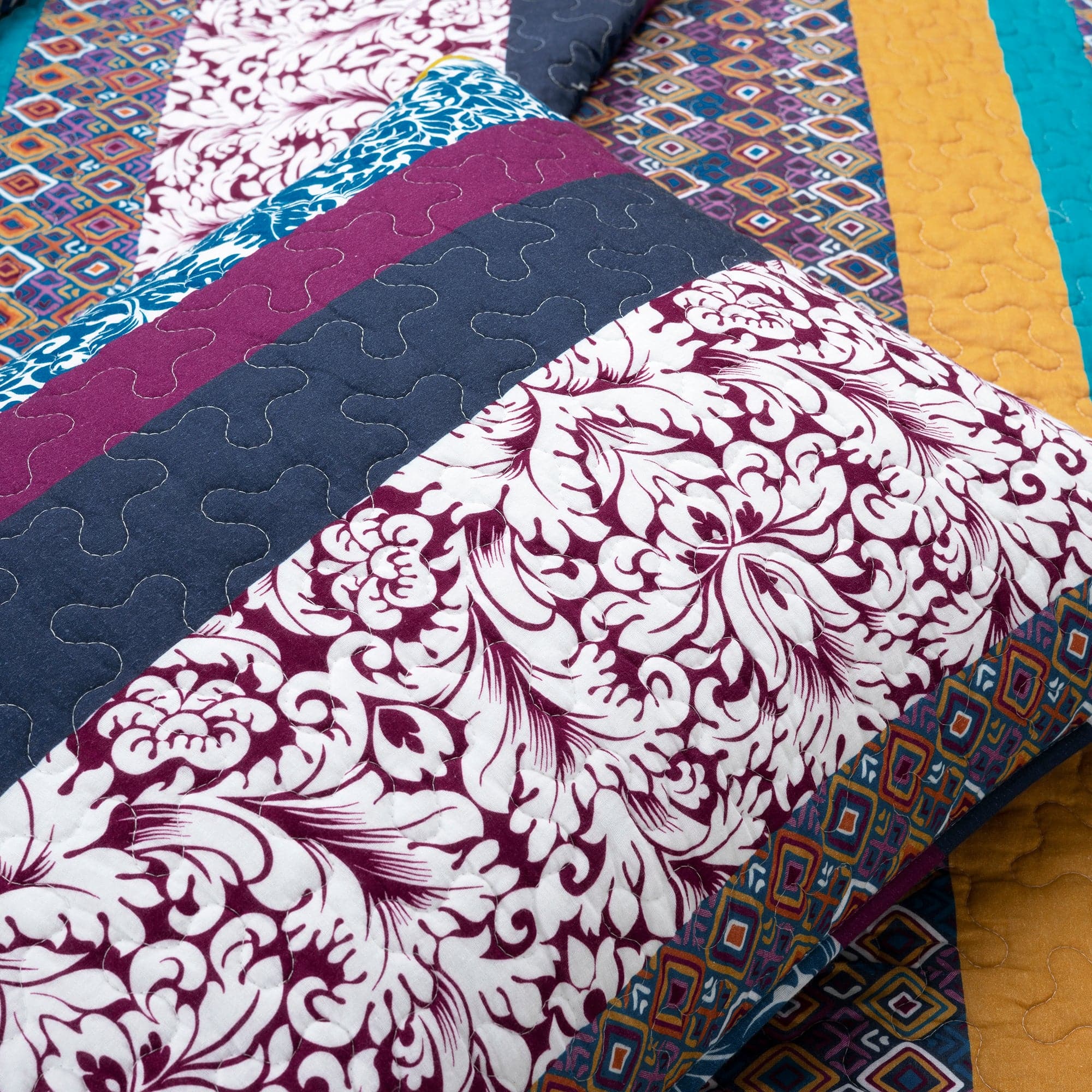 Boho Stripe Quilt Set - Image 24