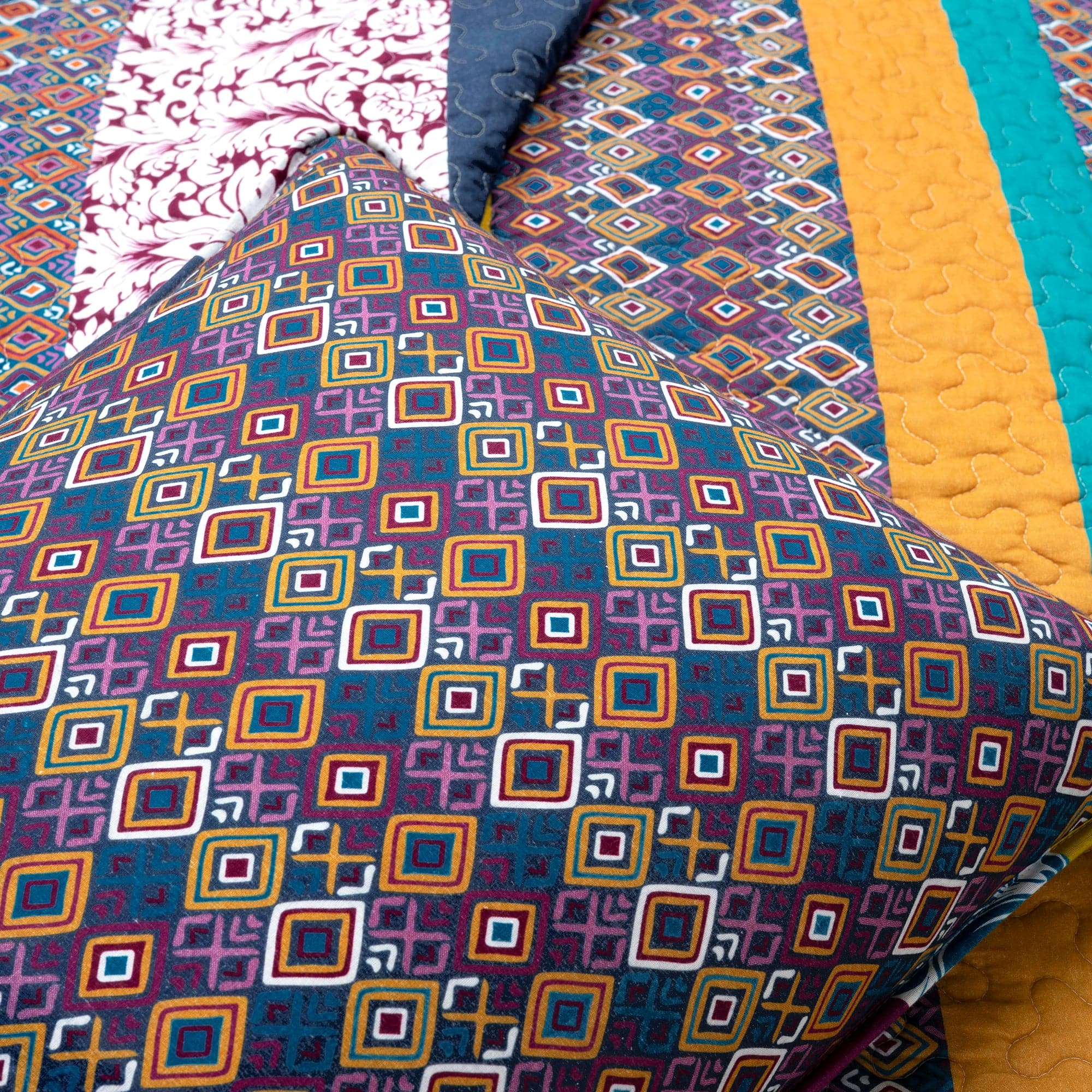 Boho Stripe Quilt Set - Image 26