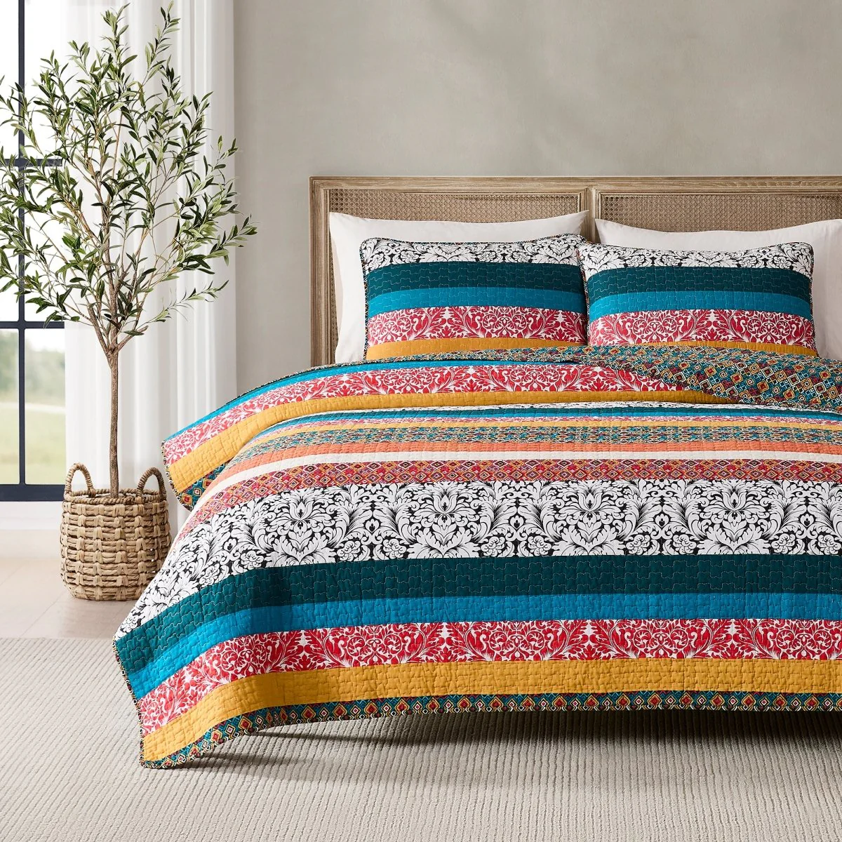 Boho Stripe Quilt Set - Image 8