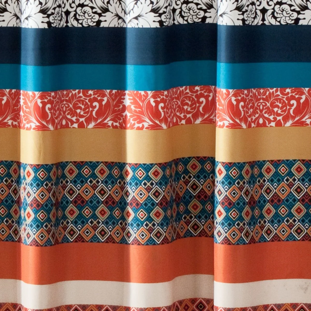 Boho Stripe Shower Curtain - Image 2