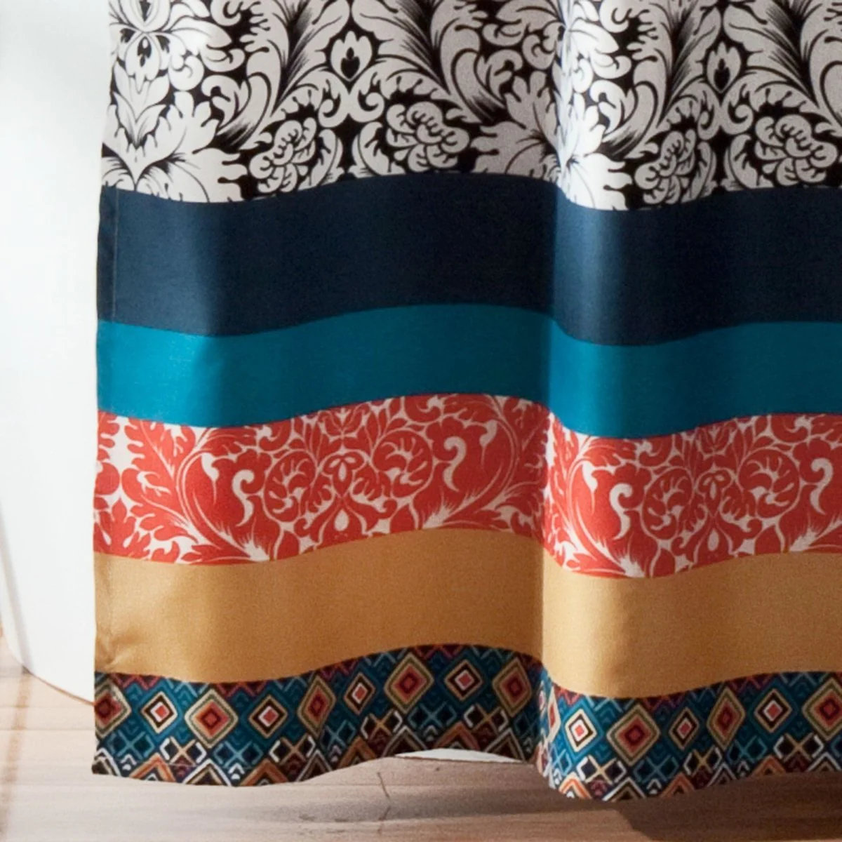 Boho Stripe Shower Curtain - Image 3