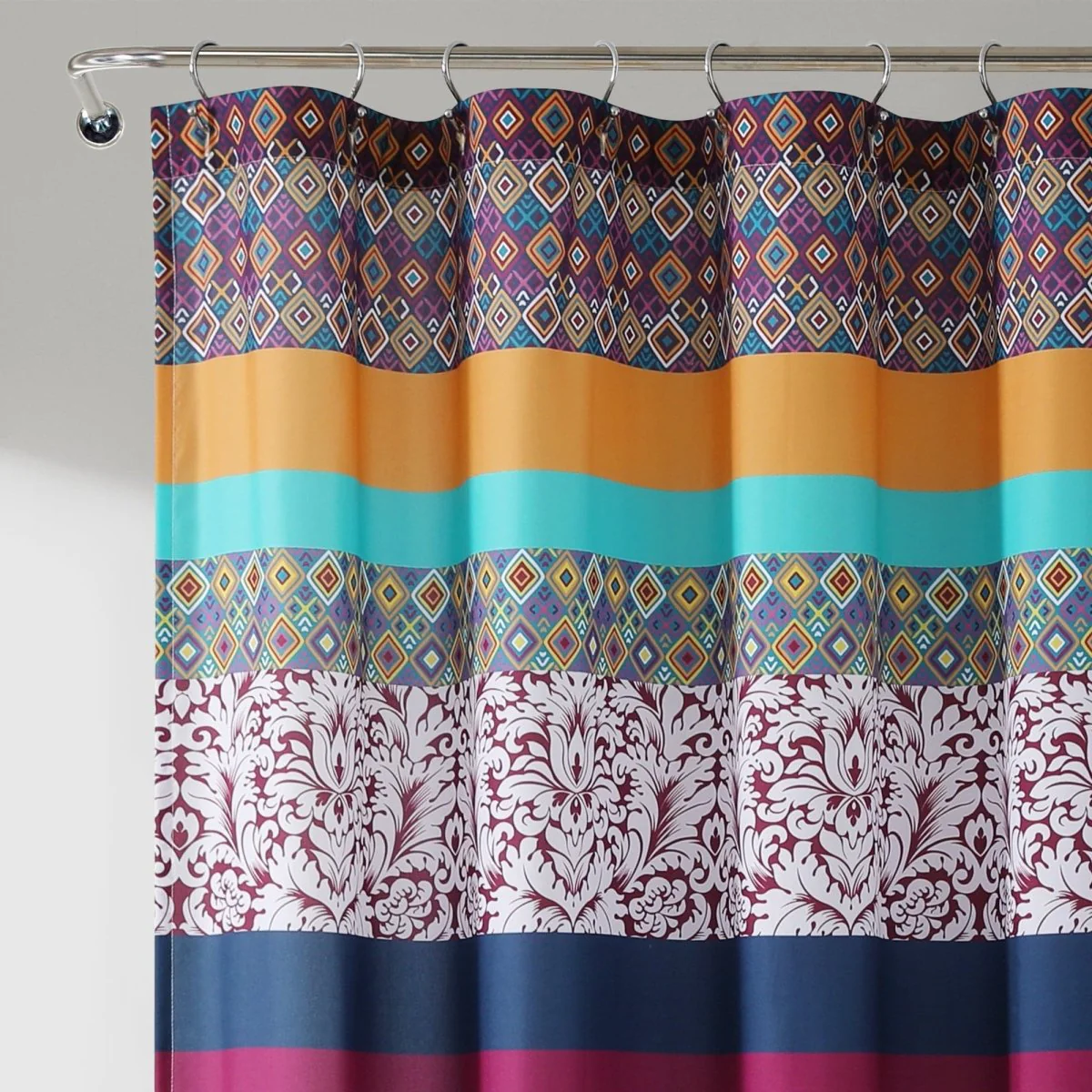 Boho Stripe Shower Curtain - Image 7