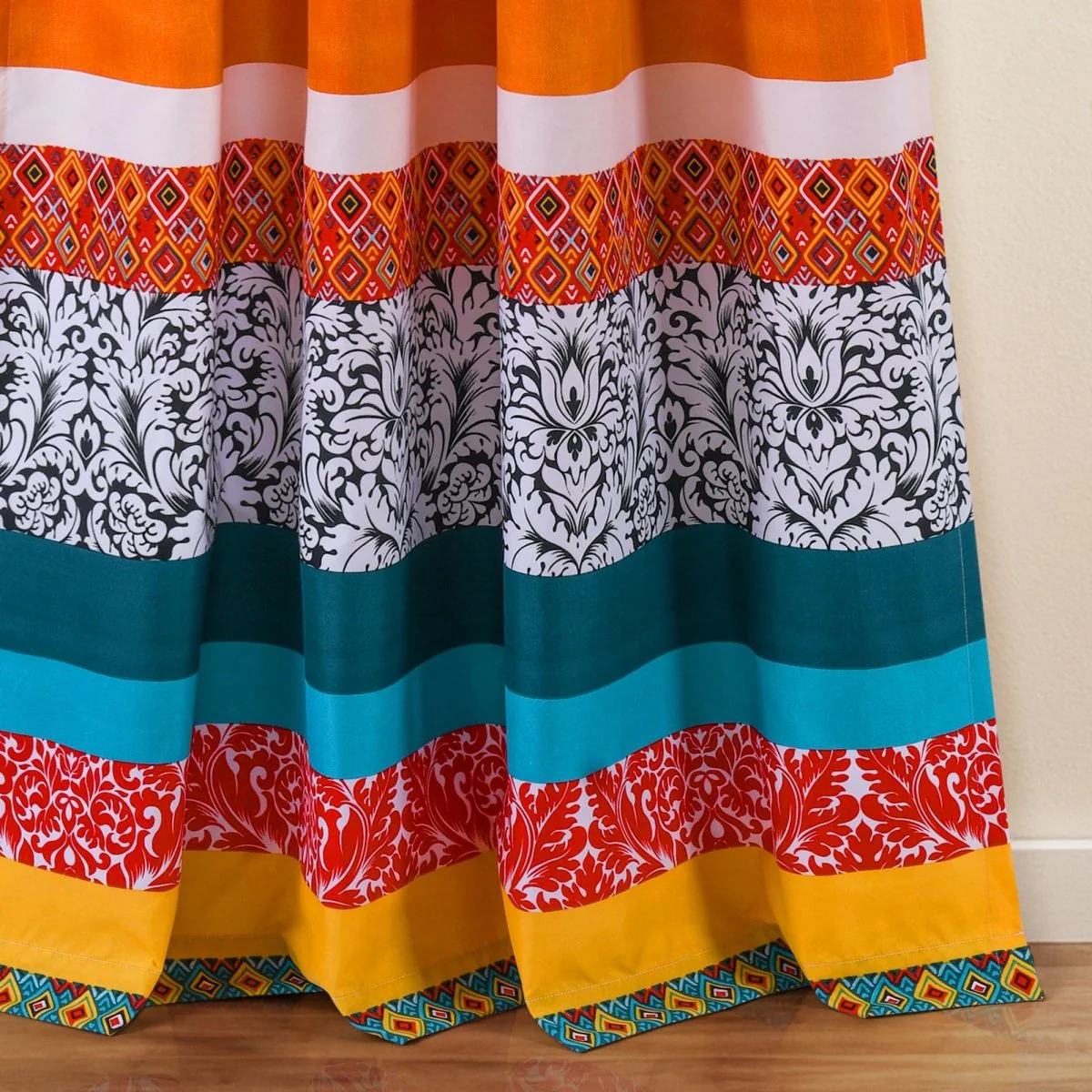 Boho Stripe Window Curtain Panel Set - Image 3