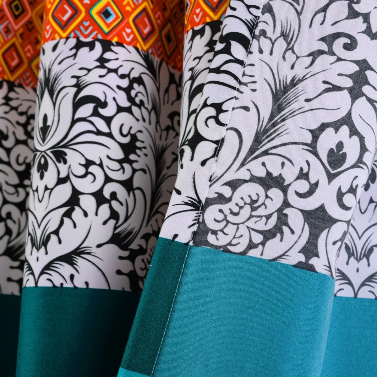 Boho Stripe Window Curtain Panel Set - Image 4