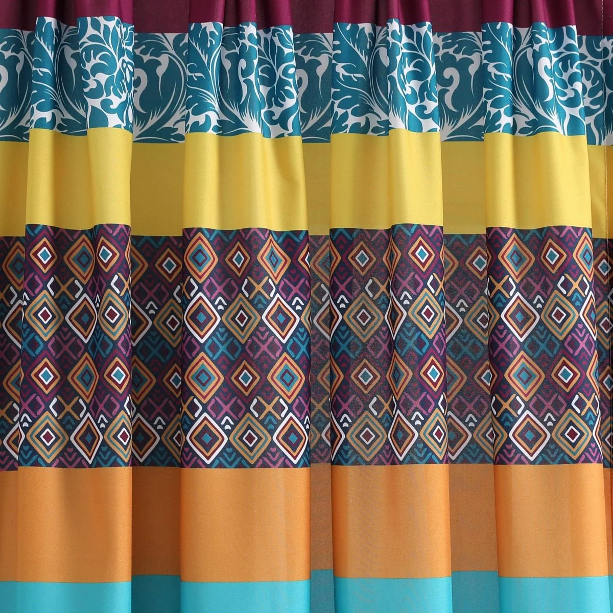 Boho Stripe Window Curtain Panel Set - Image 7