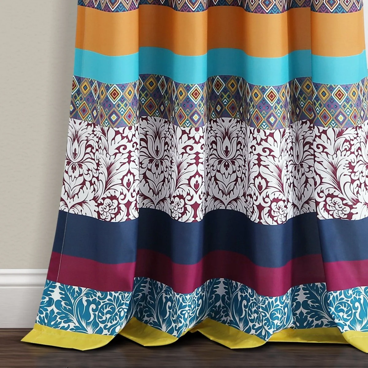 Boho Stripe Window Curtain Panel Set - Image 8
