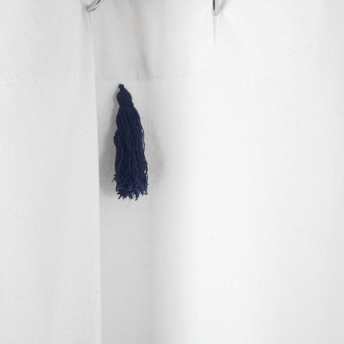 Boho Tassel Stripe Yarn Dyed Recycled Cotton Blend Shower Curtain - Image 10
