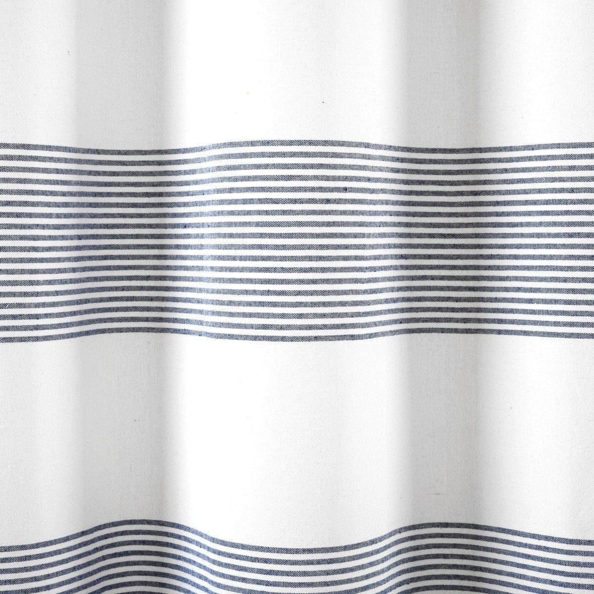 Boho Tassel Stripe Yarn Dyed Recycled Cotton Blend Shower Curtain - Image 11