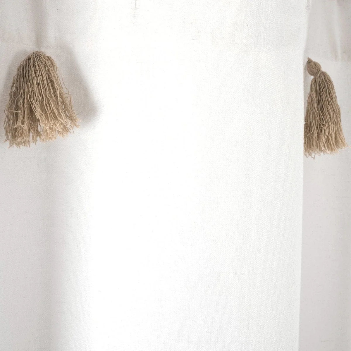 Boho Tassel Stripe Yarn Dyed Recycled Cotton Blend Shower Curtain - Image 16