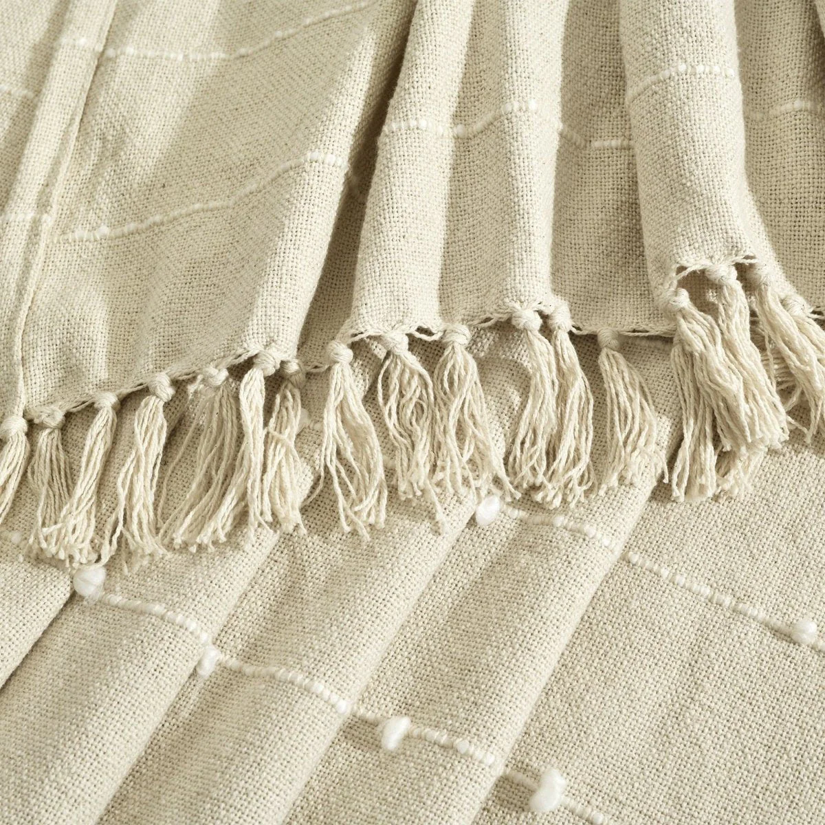 Boho Tufted Cotton Woven Tassel Fringe Throw - Image 11