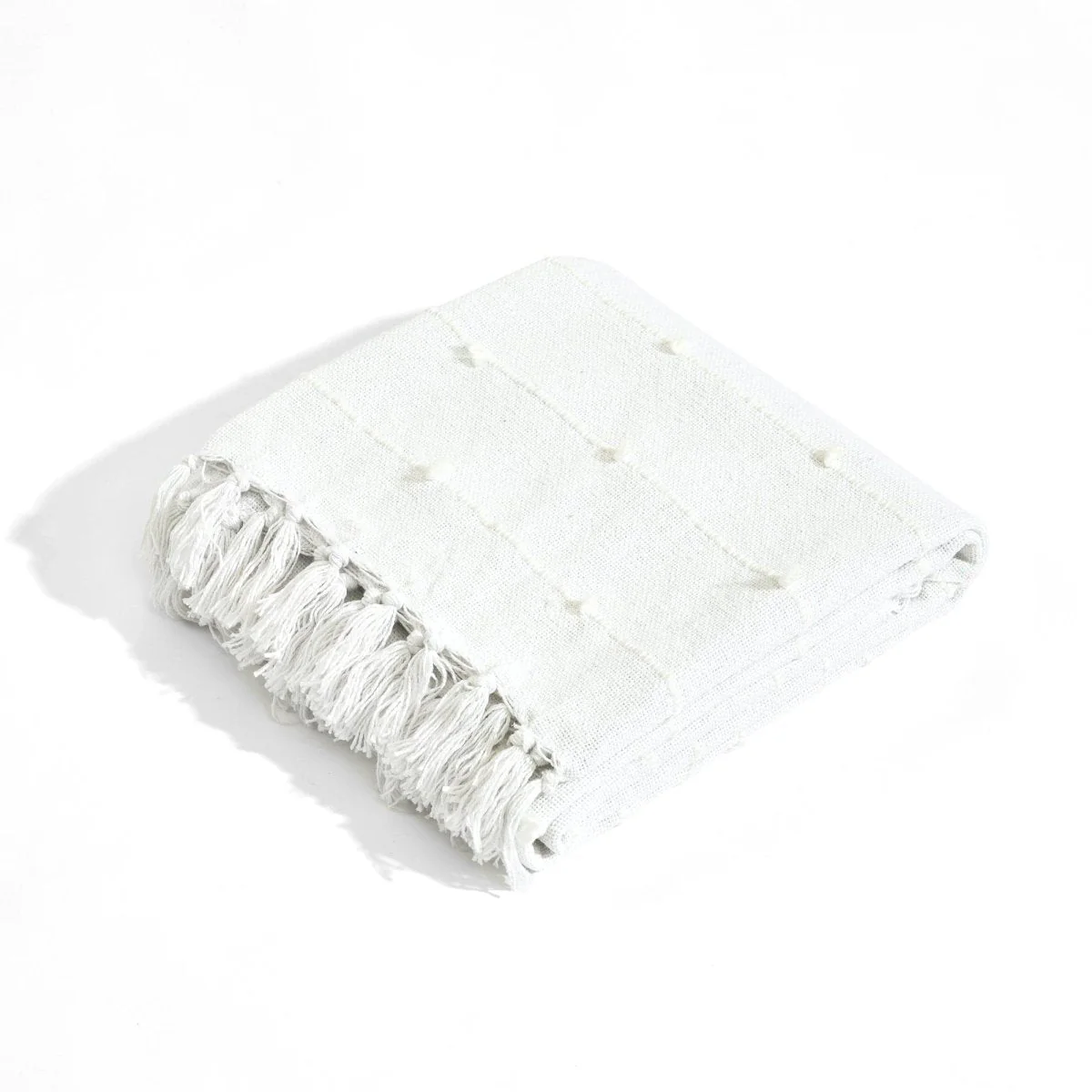 Boho Tufted Cotton Woven Tassel Fringe Throw - Image 13