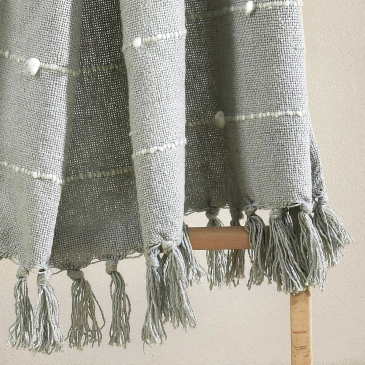 Boho Tufted Cotton Woven Tassel Fringe Throw - Image 5